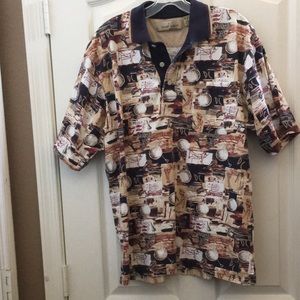 FINAL MARKDOWN Men’s desert classic golf theme polo shirt large